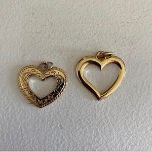 2 heart necklace pendants!